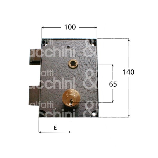 Fangazio serrature 48clsx serratura per cancello da applicare scrocco piÙ catenaccio e 55 sx cilindro tondo fisso Ø 25 x 50 2 mandate