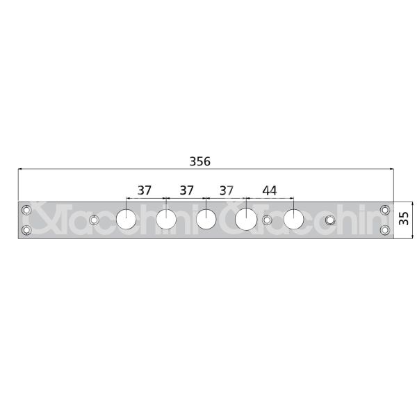 Fiam 104608dp37 frontale metallo per blindata interasse 37 ambidestra