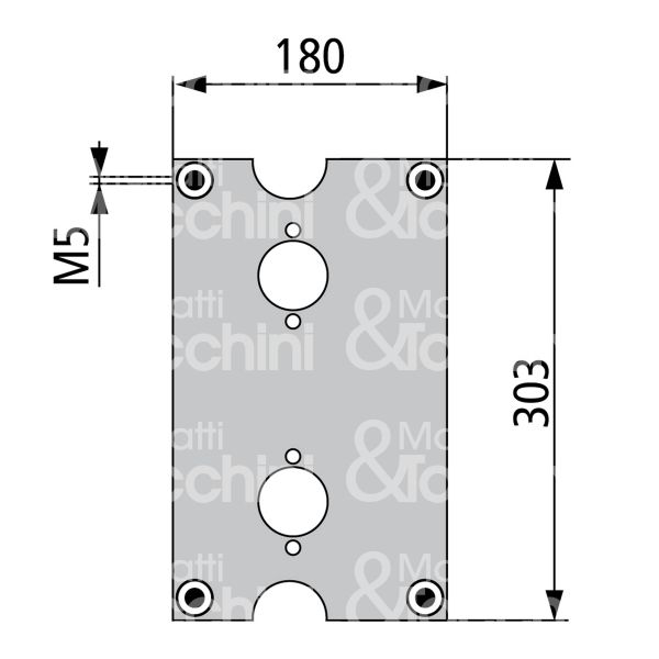 Fiam 99112020 piastra per fiam 1120c-1120cp misura mm 180 x 303