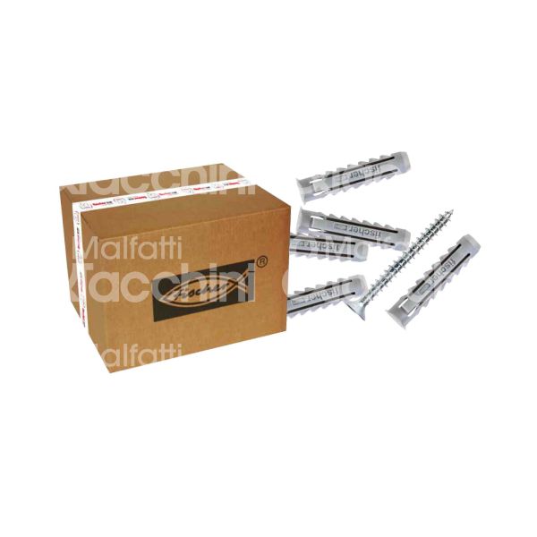 Fischer 517656 tassello nylon con vite sx 6s confezione pz 1000 impronta pozidrive 2 Ø foro mm 6 l mm 30
