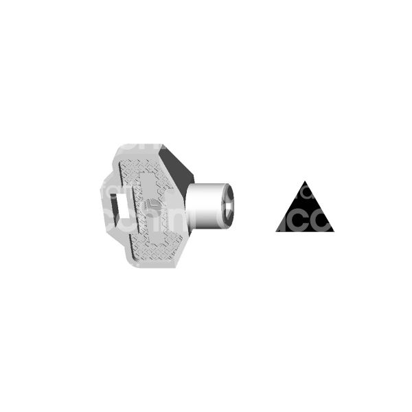 Giussani serrature 002412grfg chiave triangolo nylon grigio