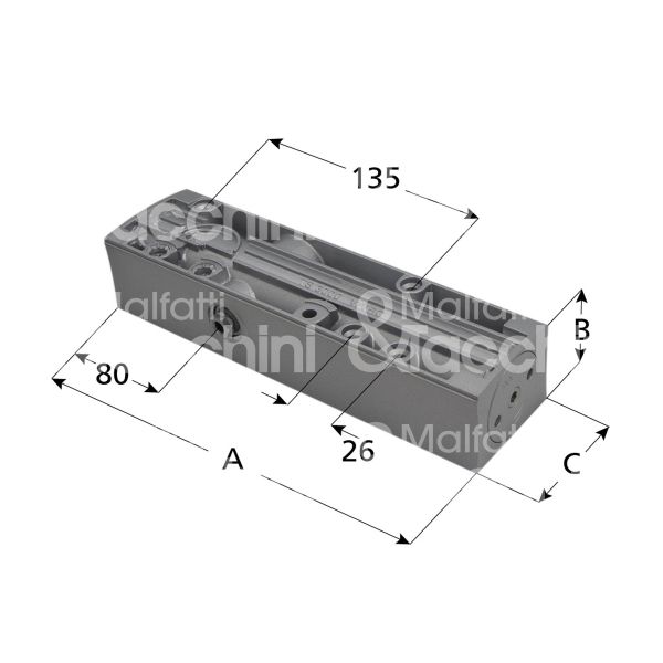 Geze 119583 chiudiporta aereodinamico solo corpo ts3000 nero forza 1÷4 portata kg max 80