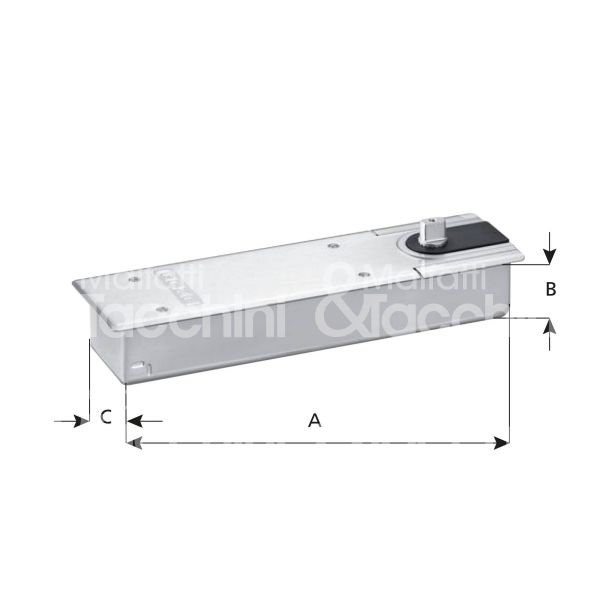 Geze 123950 chiudiporta pavimento ts 550 nv forza 3÷6 85° - 165° portata kg max 300