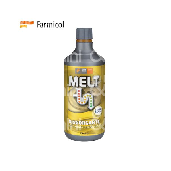 Farmicol spa melt750 disgorgante liquido melt utilizzo scarico domestico contenuto ml 750