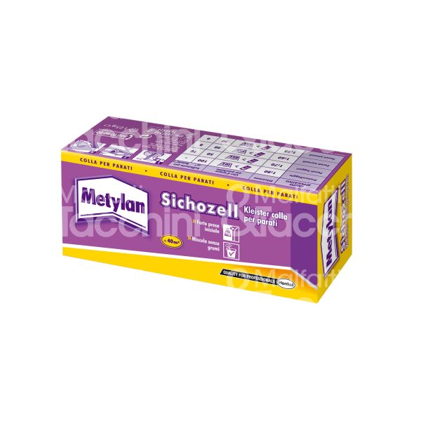 Henkel 1697348 adesivo in polvere metylan sichozell sacchetto contenuto gr. 125 utilizzo carta da parati