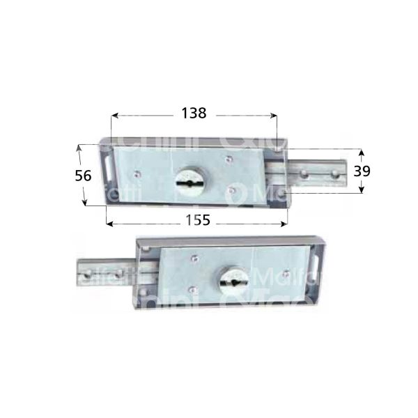 Idm 1004cp serratura per serranda laterale foro doppia mappa / chiave 4 leve cifratura ka cp