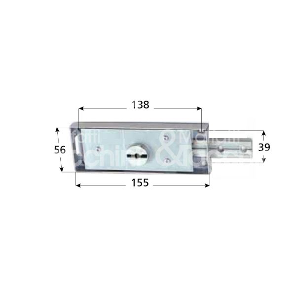 Idm 1006dx serratura per serranda laterale foro doppia mappa / chiave 6 leve cifratura kd