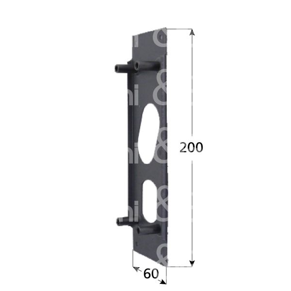 Idm 110 piastra fissaggio per serratura idm 3006 misura mm 60 x 200