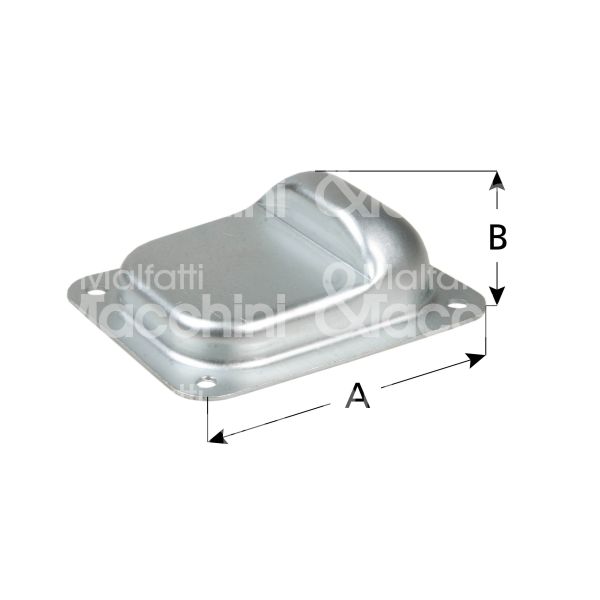 Ibfm 470v arresto fine corsa art. 470/v battente acciaio zincato fissaggio avvitare l mm 160 h mm 50