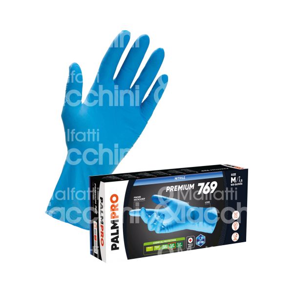 Icoguanti 769l guanto monouso longpro materiale nitrile taglia xl colore blu spessore mm 0,12 lunghezza mm 290 confezione pz 100