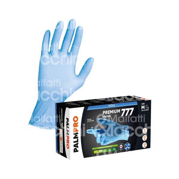 Icoguanti esncxl guanto monouso syntho materiale nitrile sintetico taglia xl colore blu-azzurro spessore mm 0,14 lunghezza mm 240 confezione pz 100