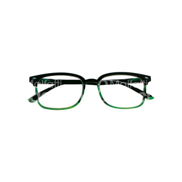 Ioi industrie ottiche italiane hawnever300 occhiale da lettura hawaii montatura plastica colore nero-verde gradazione +3.0