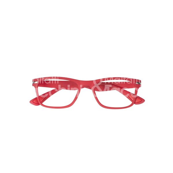 Ioi industrie ottiche italiane oklaros100 occhiale da lettura oklahoma montatura plastica colore rosso gradazione +1.0