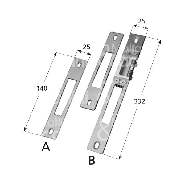 Iseo 98174150 kit contropiastre acciaio inox ambidestra per serie top exit dgt multipunto