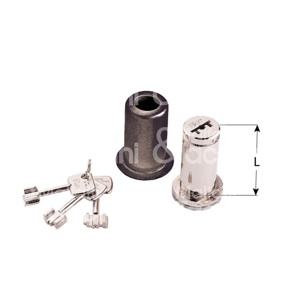 Iseo 990011 cilindro per serrature a pompa 52 mm Ø 27 chiave a pompa cifratura kd cromo lucido