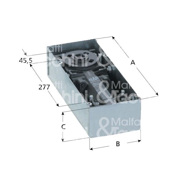 Mab 7702 chiudiporta pavimento forza 2÷4 senza fermo portata kg max 170