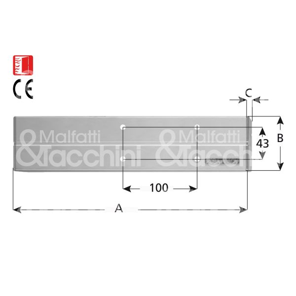 Mab dc5009005 chiudiporta aereodinamico dc500 nero forza 1÷4 portata kg max 20÷80