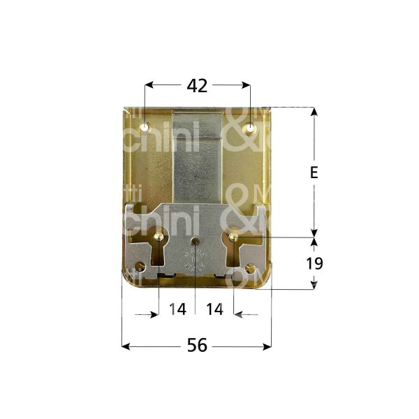 Metal group mg43275 serratura redosso e 15 ambidestra chiave a mappa rotazione 360° estrazione ottonata