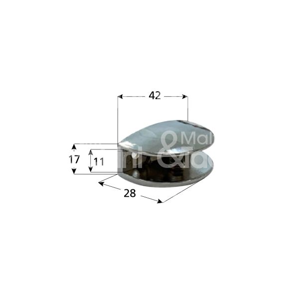 Metal group mg41353 reggivetro art. mg41353 materiale zama cromo opaco l mm 42