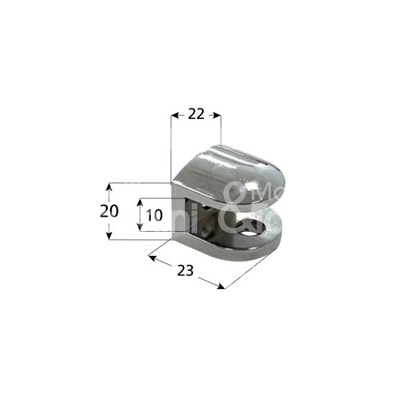 Metal group mg41356 reggivetro art. mg41356 materiale zama cromo opaco l mm 22