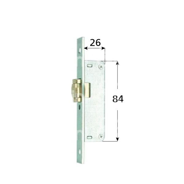 Mg 902142 serratura per montanti laterale solo rullo e 14 ambidestra