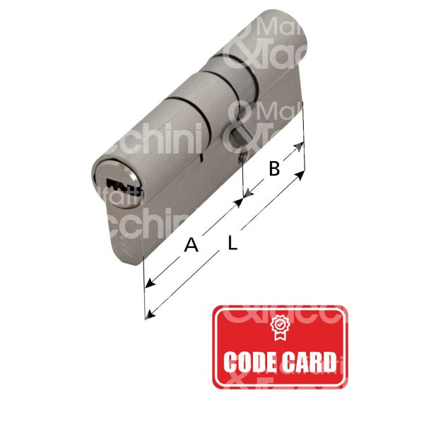 Moia h4565kdd cilindro sagomato chiave chiave 65 x 45 = 110 mm cifratura kd nichelata