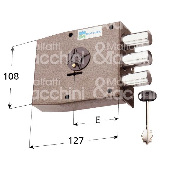 Mottura 20501sx serratura applicare doppia mappa laterale e 63 sx 3 catenacci int. cat. 29