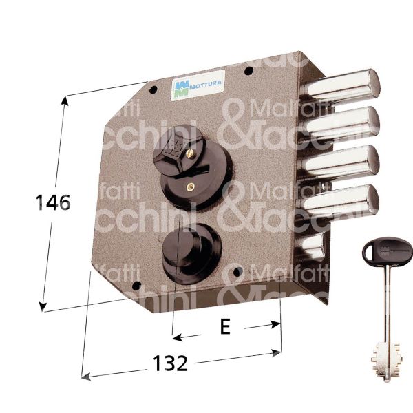 Mottura 20510dx serratura applicare doppia mappa laterale e 63 dx 4 catenacci piÙ scrocco int. cat. 25