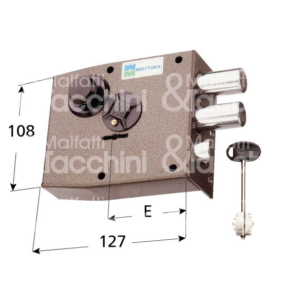 Mottura 20511dx serratura applicare doppia mappa laterale e 63 dx 2 catenacci piÙ scrocco int. cat. 29