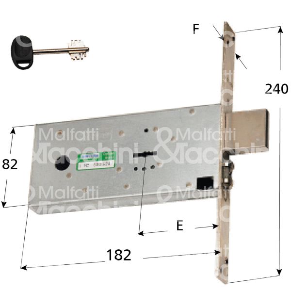 Mottura 41814 serratura doppia mappa da infilare laterale e 70 rullo piÙ catenaccio 4 mandate ambidestra kd