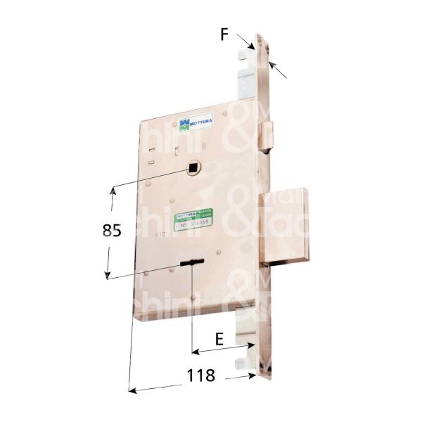 Mottura 89740 serratura doppia mappa da infilare triplice e 60 scrocco piÙ catenaccio 4 mandate ambidestra kd