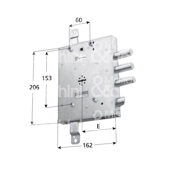 Mottura 89r571gsu serratura blindata doppia mappa per gardesa triplice e 89 sx 3 catenacci piÙ scrocco int. cat. 37 sporg. 3