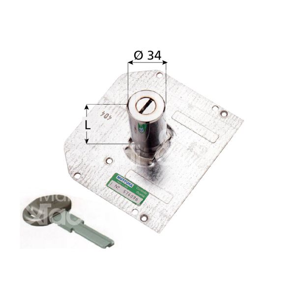 Mottura 91111c1060 cilindro per serrature a pompa 60 mm Ø 34 chiave punzonata profilo c10 cifratura kd cromo lucido