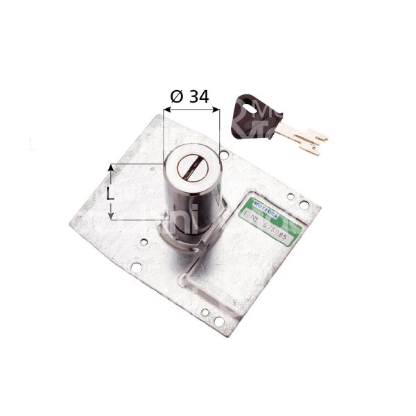 Mottura 91157 cilindro per serrature a pompa 70 mm Ø 34 chiave a pompa cifratura kd cromo lucido