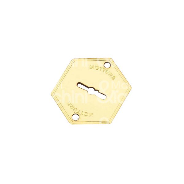 Mottura 95223/o mostrina foro doppia mappa ottone lucido mm 52 x 64