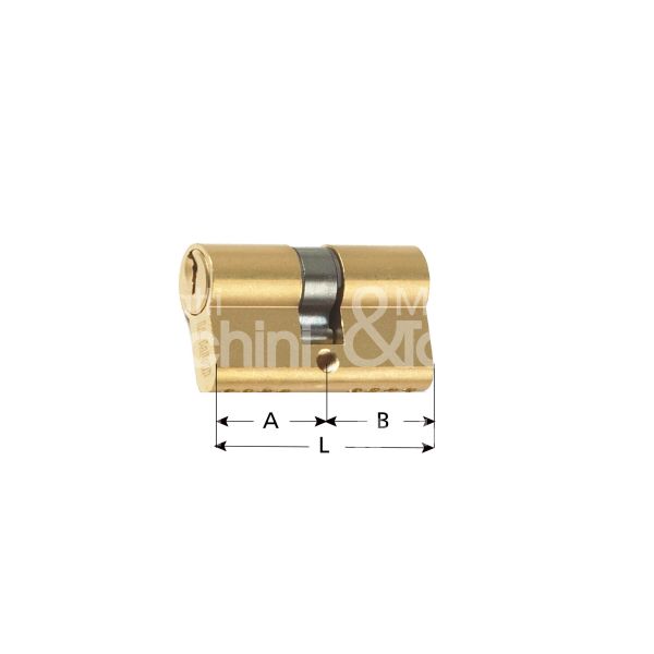 Nuova feb 114 cilidnro sagomato chiave/chiave 27 x 27 = 54 mm chiave piatta cifratura kd ottone satinato