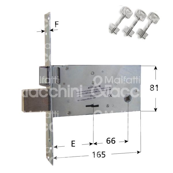 Nuova feb 6891 serratura doppia mappa da infilare laterale e 90 scrocco piÙ catenaccio 4 mandate ambidestra kd