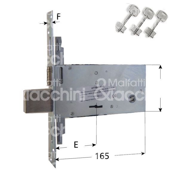 Nuova feb 6803r serratura doppia mappa da infilare triplice e 70 rullo piÙ catenaccio 4 mandate ambidestra kd