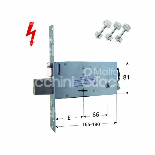 Nuova feb 6991 elettroserratura per fasce laterale e 90 ambidestra foro doppia mappa 4 mandate frontale 25 x 240