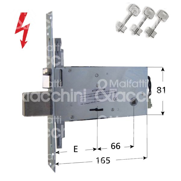Nuova feb 6993 elettroserratura per fasce laterale e 90 ambidestra foro doppia mappa 4 mandate frontale 25 x 240