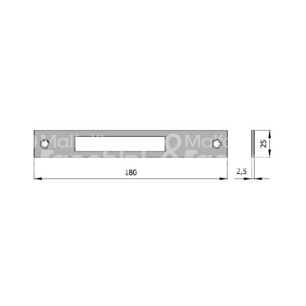 Omec 02521x contropiastra acciaio per profilati ambidestra