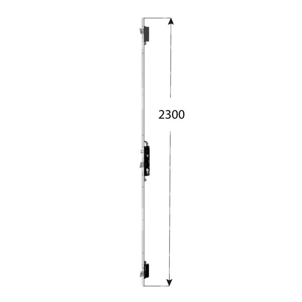 Omec 1500s30pl multipunto meccanica e 30 ambidestra catenaccio caduta foro sagomato frontale piatto 24 x 2,5