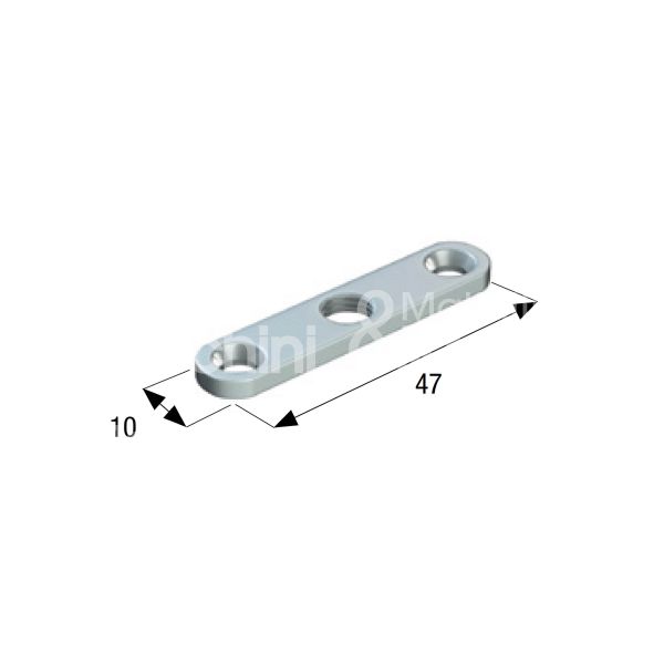 Omge 178 piastra sospensione rotante art. 178 acciaio roll-ge 10 l mm 47 h mm 10