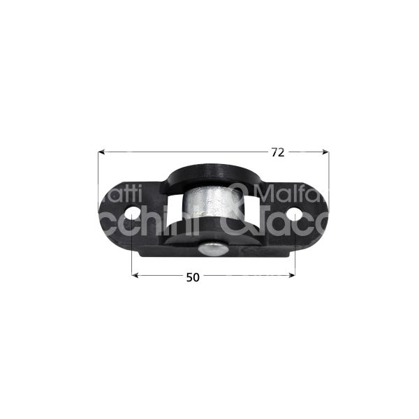 Omge 9206 pattini rotativi ego 2 fori art. 9206 nylon l mm 72