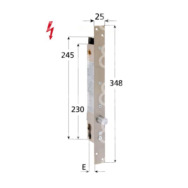 Opera 25608fl30 elettropistone e 30 ambidestra con quadro maniglia aperto in assenza corrente tensione 12 - 24v dc