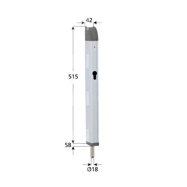 Opera 28720 elettropistone ambidestra argento chiuso in assenza corrente tensione 12-24v dc - 12-18v ac