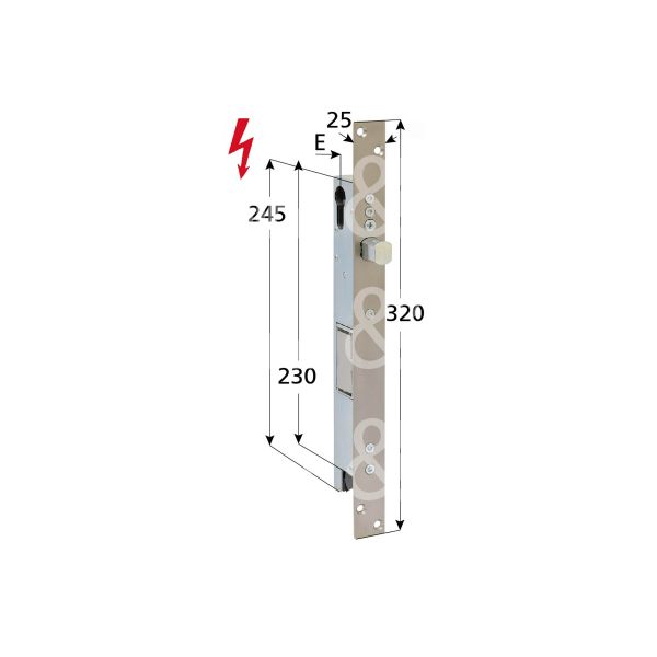 Opera 5503830 elettropistone e 30 ambidestra senza quadro maniglia chiusa in assenza corrente tensione 12 - 24v dc