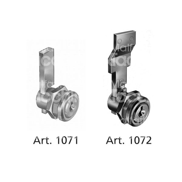 Prefer 1072 serratura per cassetto a catenaccio Ø 19 lunghezza mm 50 ambidestra chiave piatta kd rotazione 180° 2 estrazione nichelato