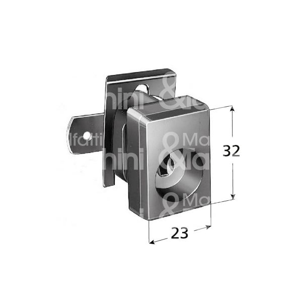 Prefer 1601 serratura per scorrevole a pulsante ambidestra chiave piatta kd rotazione 90° 2 estrazione nero