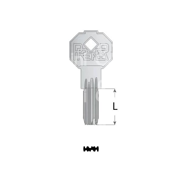 Art. 73002a00 chiave punzonata per serie u-w - l 21 mm